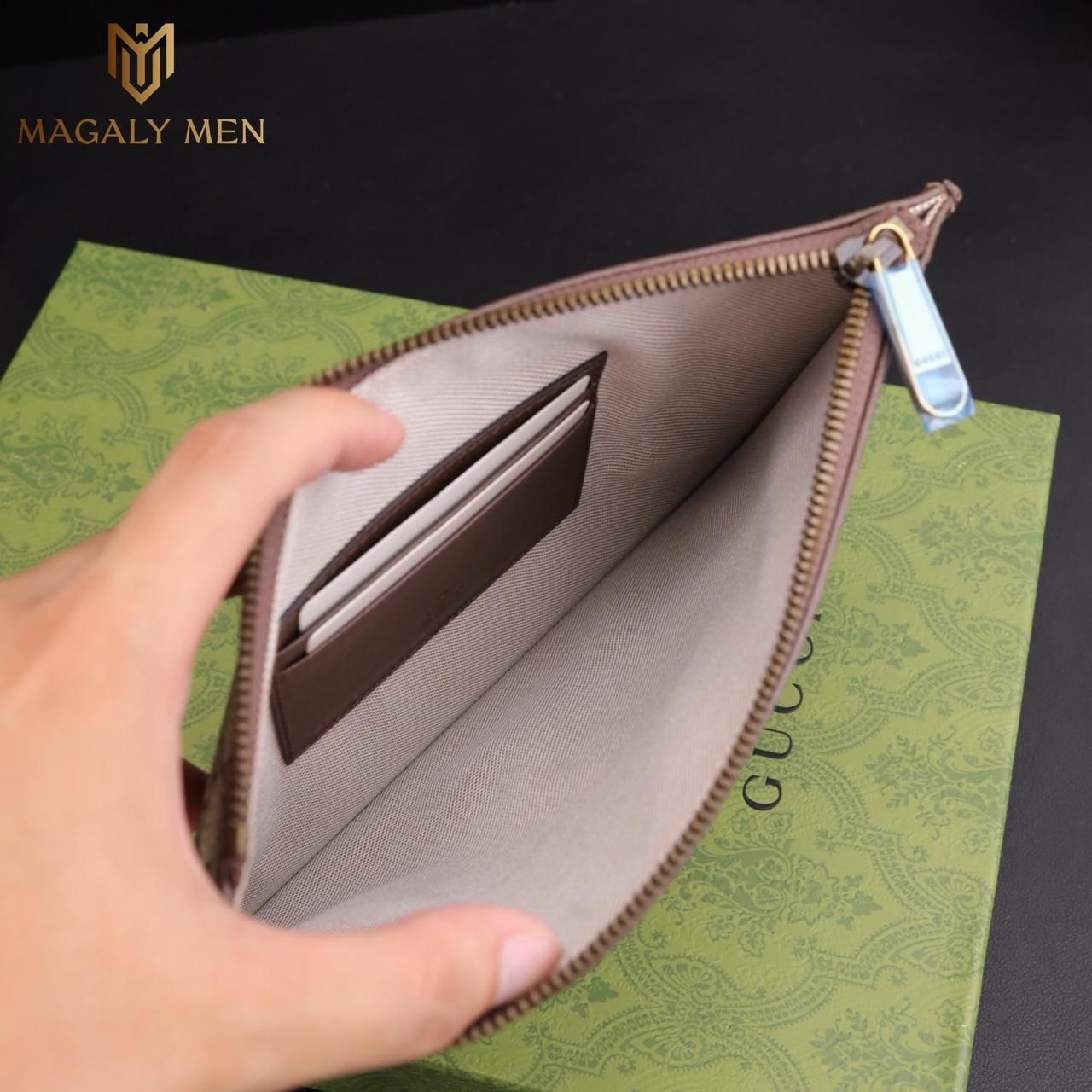 SALE Ví Nam Cầm tay, Clutch Cầm Tay Nam Gucci