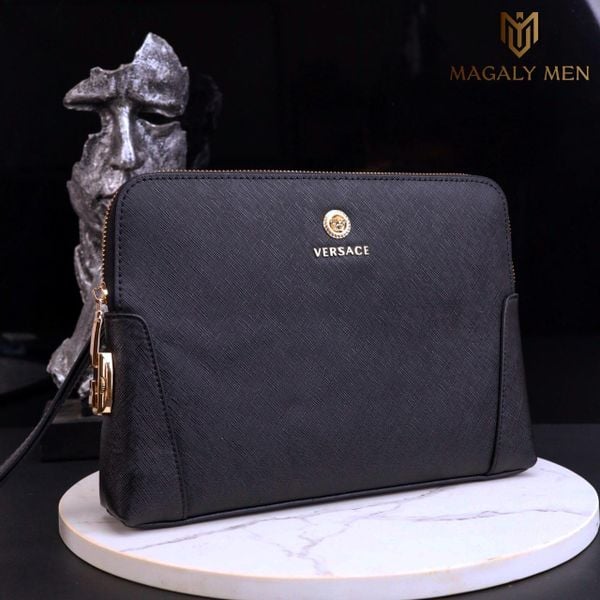 SALE Ví Khóa Số, Ví Nam Cầm tay, Clutch Cầm Tay Nam Da Bò Versace