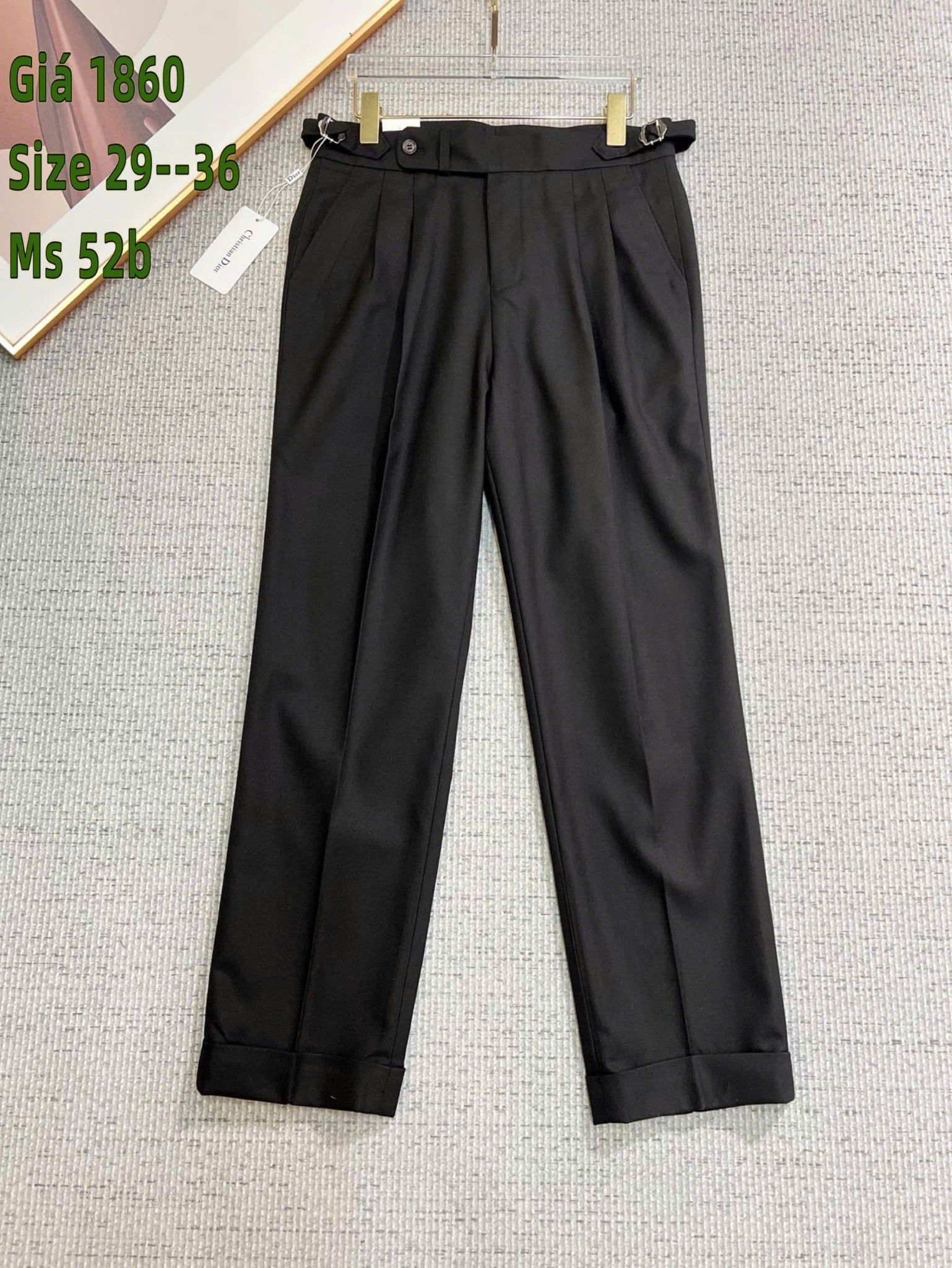 Quần Tây Xếp Ly Nam Cạp Quần Mở Rộng