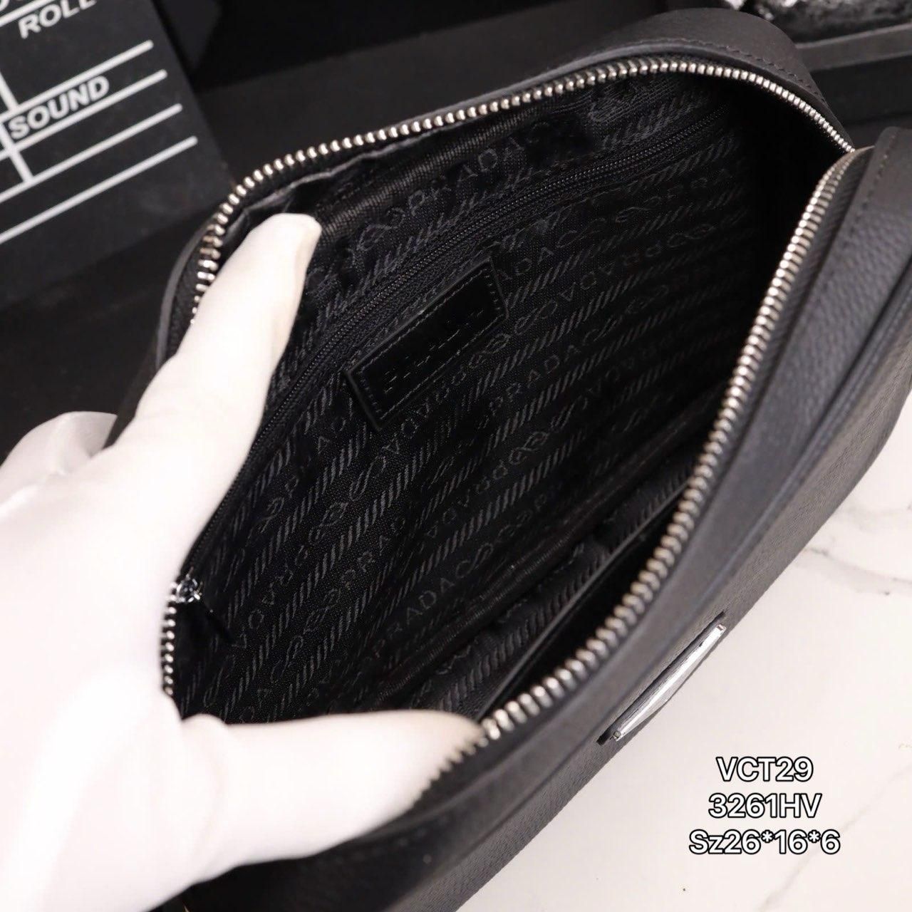 VCT29 Ví Nam Cầm tay, Clutch Cầm Tay Nam Da Bò Prada