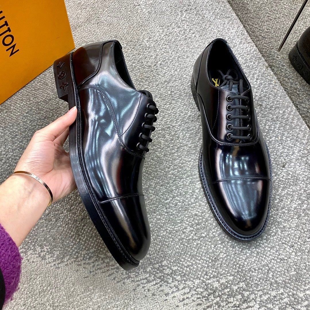 Giày Salvatore Ferragamo Nâu Oxford Nâu Bóng buộc dây