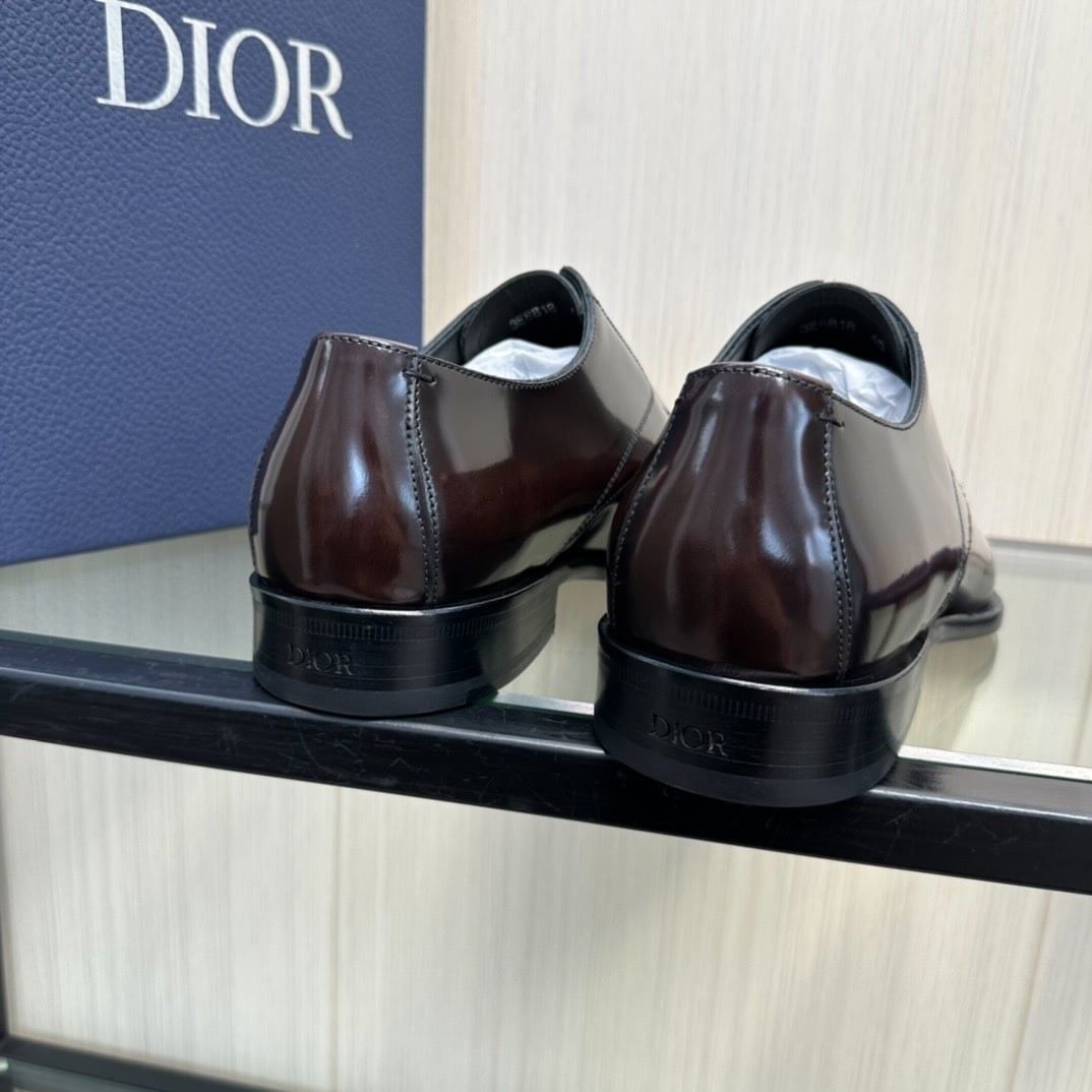 Giày Tây Dior Oxford Màu nâu Mũi Nhọn