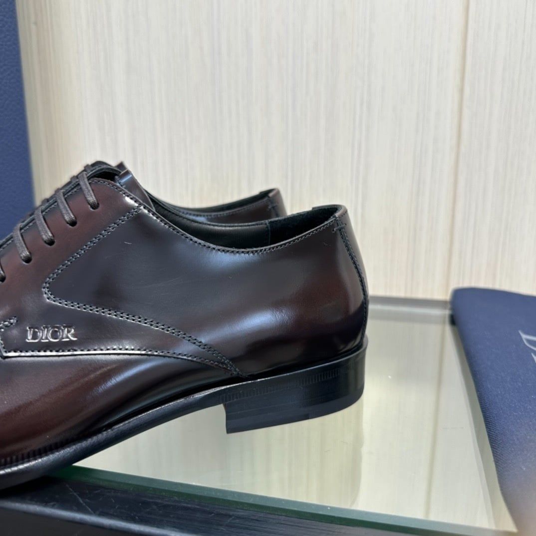Giày Tây Dior Oxford Màu nâu Mũi Nhọn