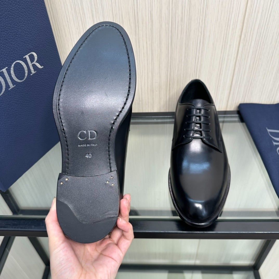 Giày Tây Dior Oxford Bóng Mũi Tròn buộc dây
