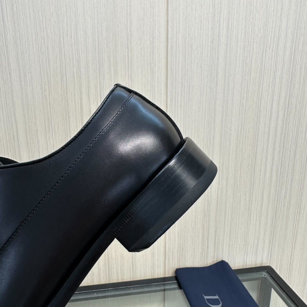 Giày Tây Dior Oxford Bóng Mũi Tròn buộc dây