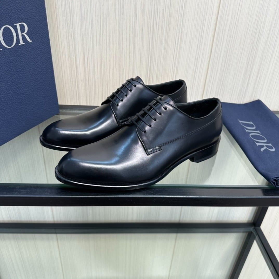 Giày Tây Dior Oxford Bóng Mũi Tròn buộc dây