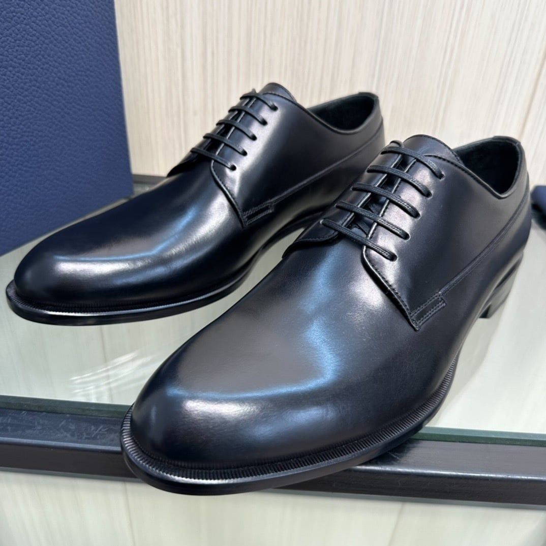 Giày Tây Dior Oxford Bóng Mũi Tròn buộc dây