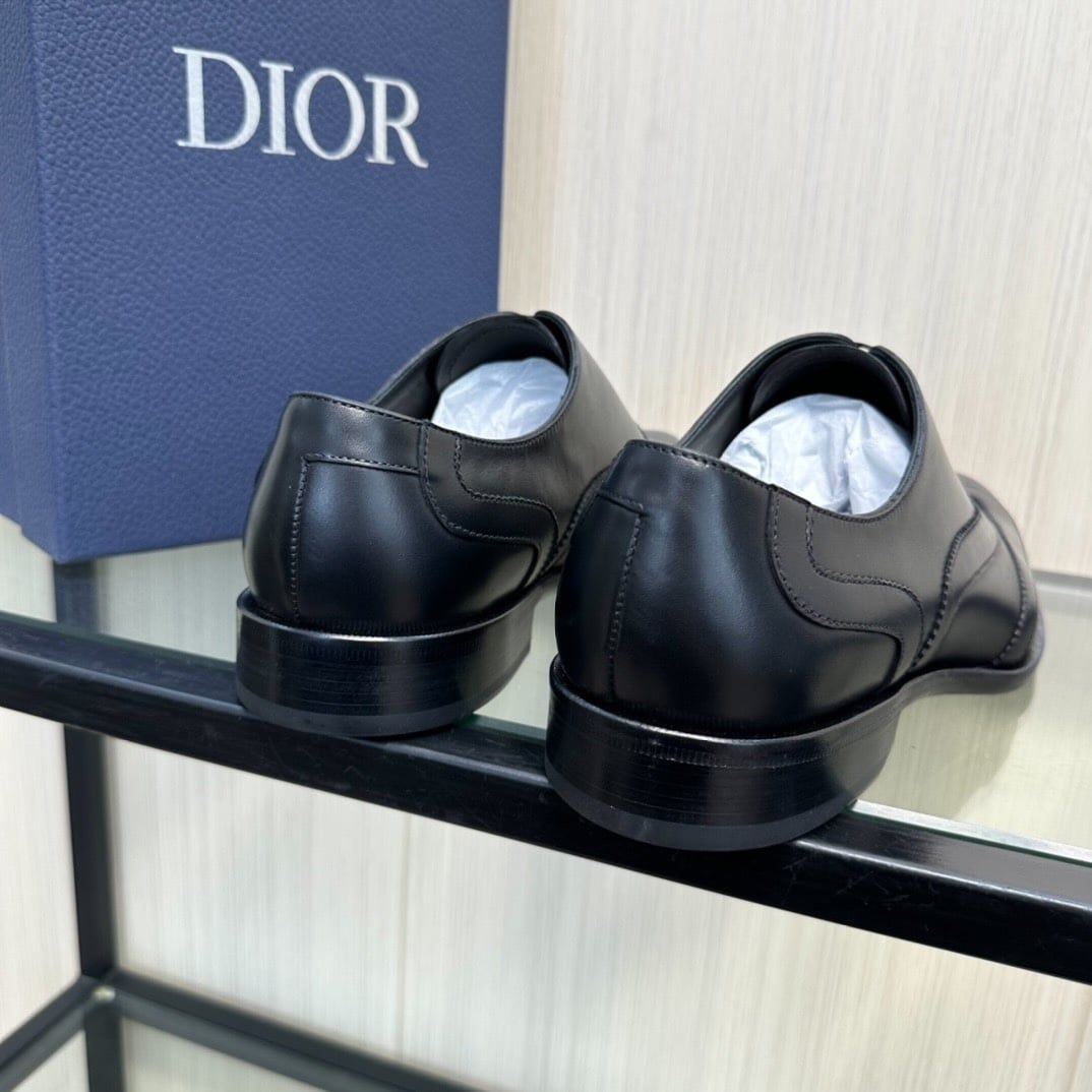 Giày Tây Dior Oxford Màu đen Mũi Nhọn