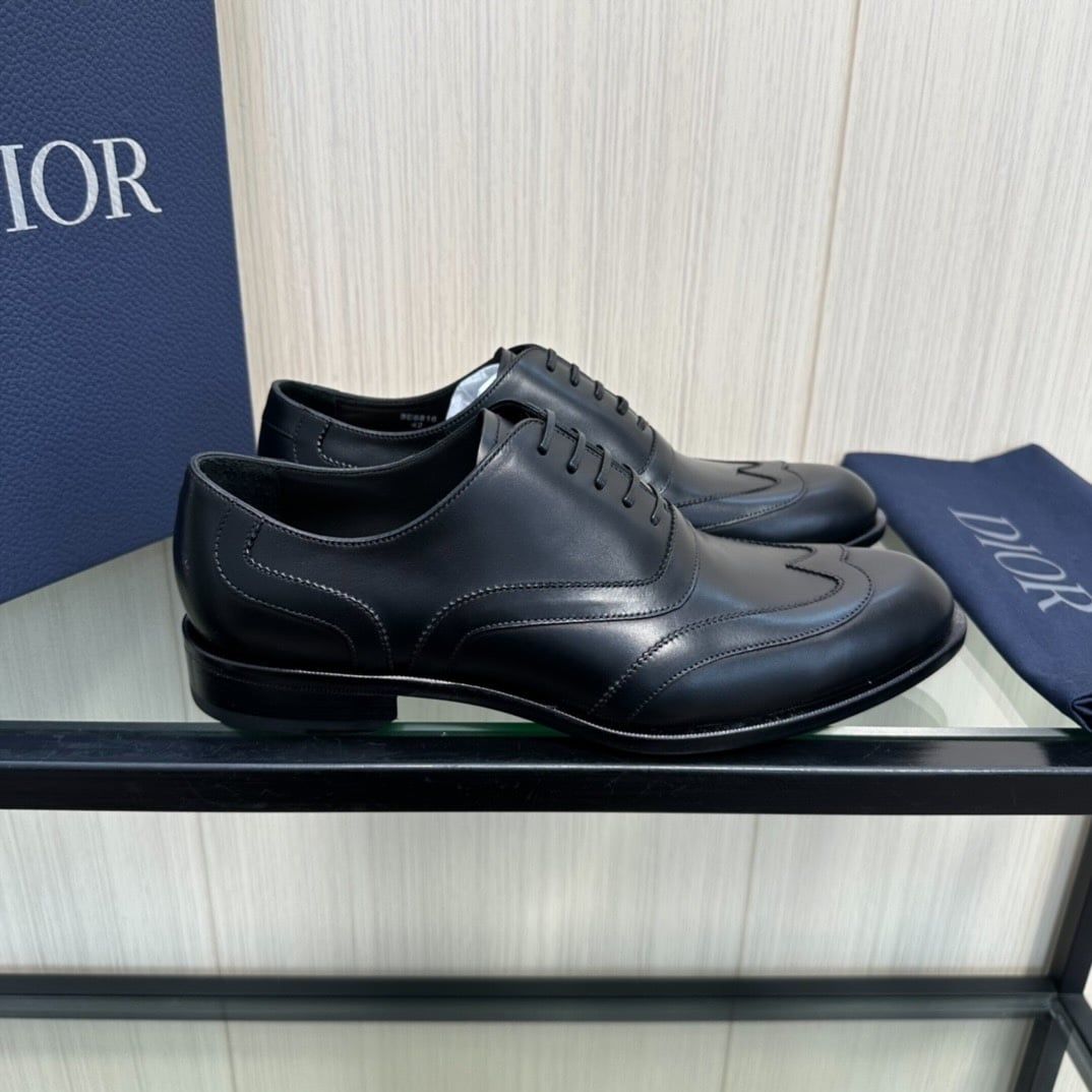 Giày Tây Dior Oxford Màu đen Mũi Nhọn