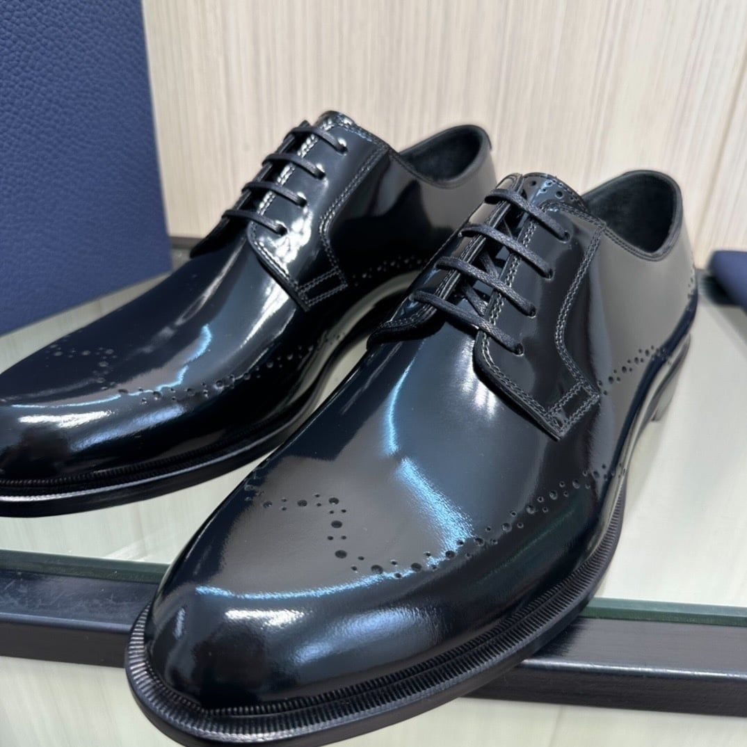 Giày Tây Dior Oxford Màu đen Mũi Nhọn