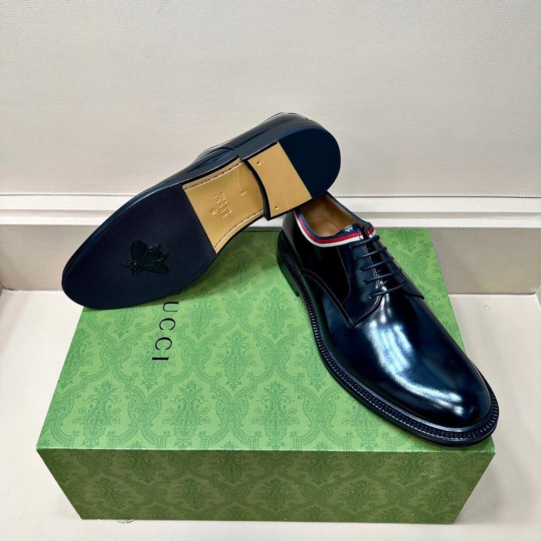 Giày Tây Gucci Oxford Màu đen Mũi tròn
