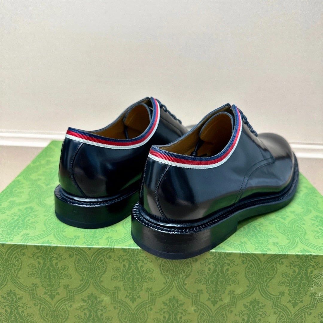 Giày Tây Gucci Oxford Màu đen Mũi tròn