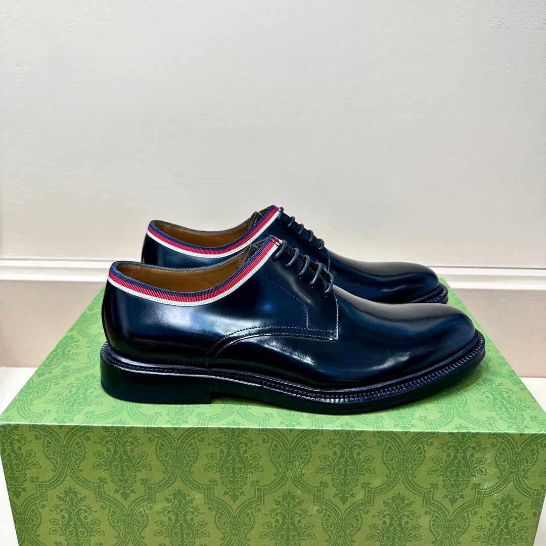 Giày Tây Gucci Oxford Màu đen Mũi tròn