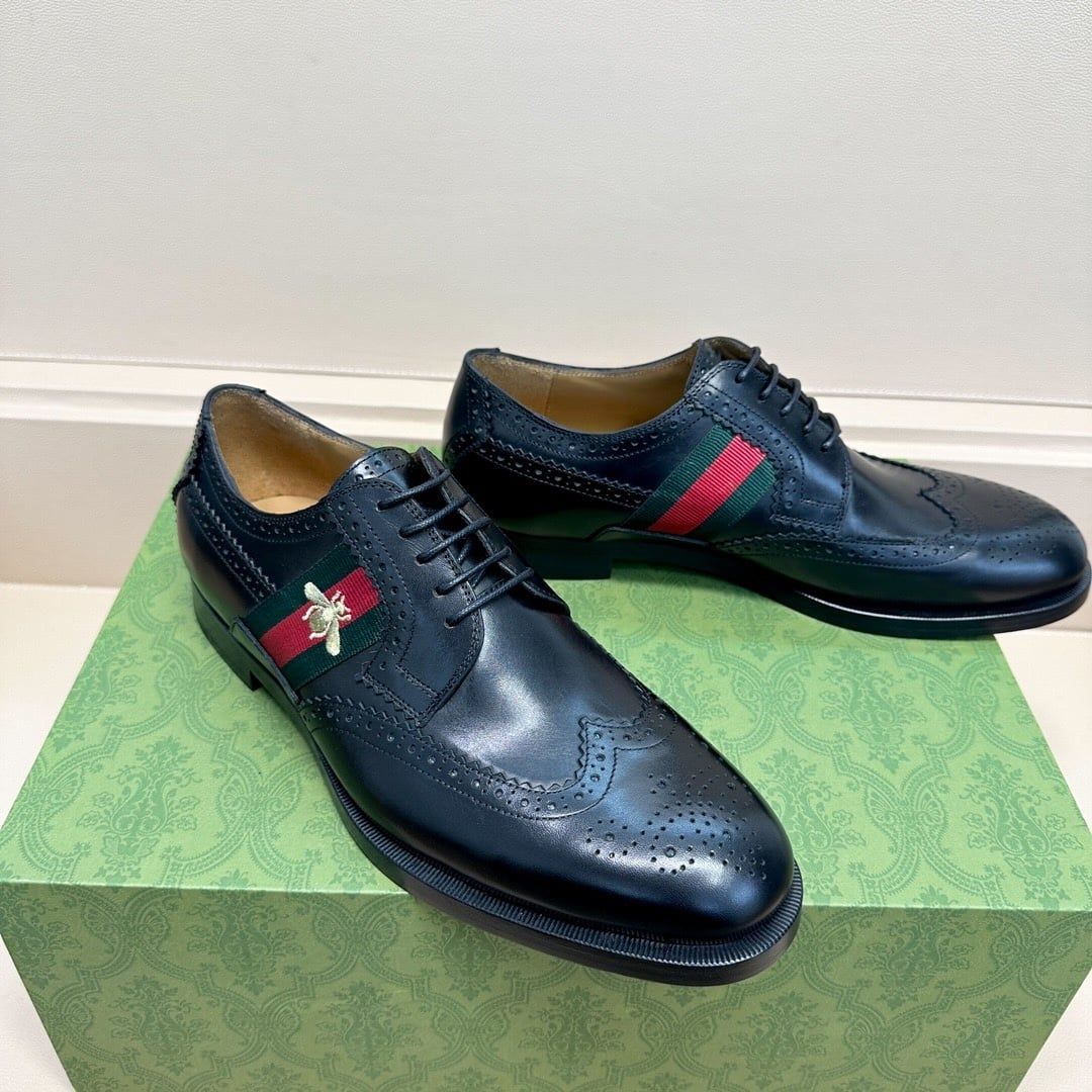 Giày Tây Gucci Oxford Màu đen Mũi Nhọn