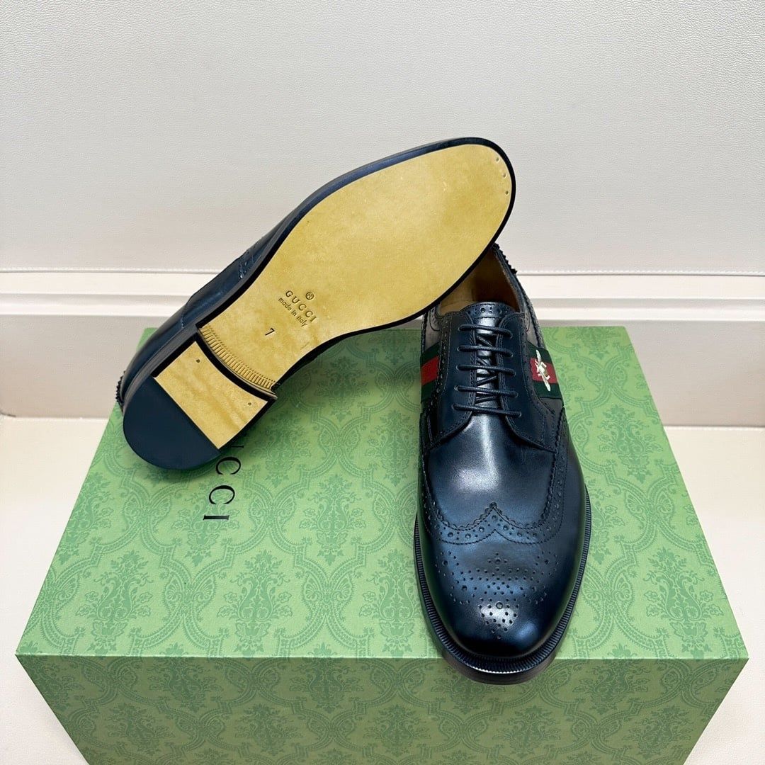 Giày Tây Gucci Oxford Màu đen Mũi Nhọn