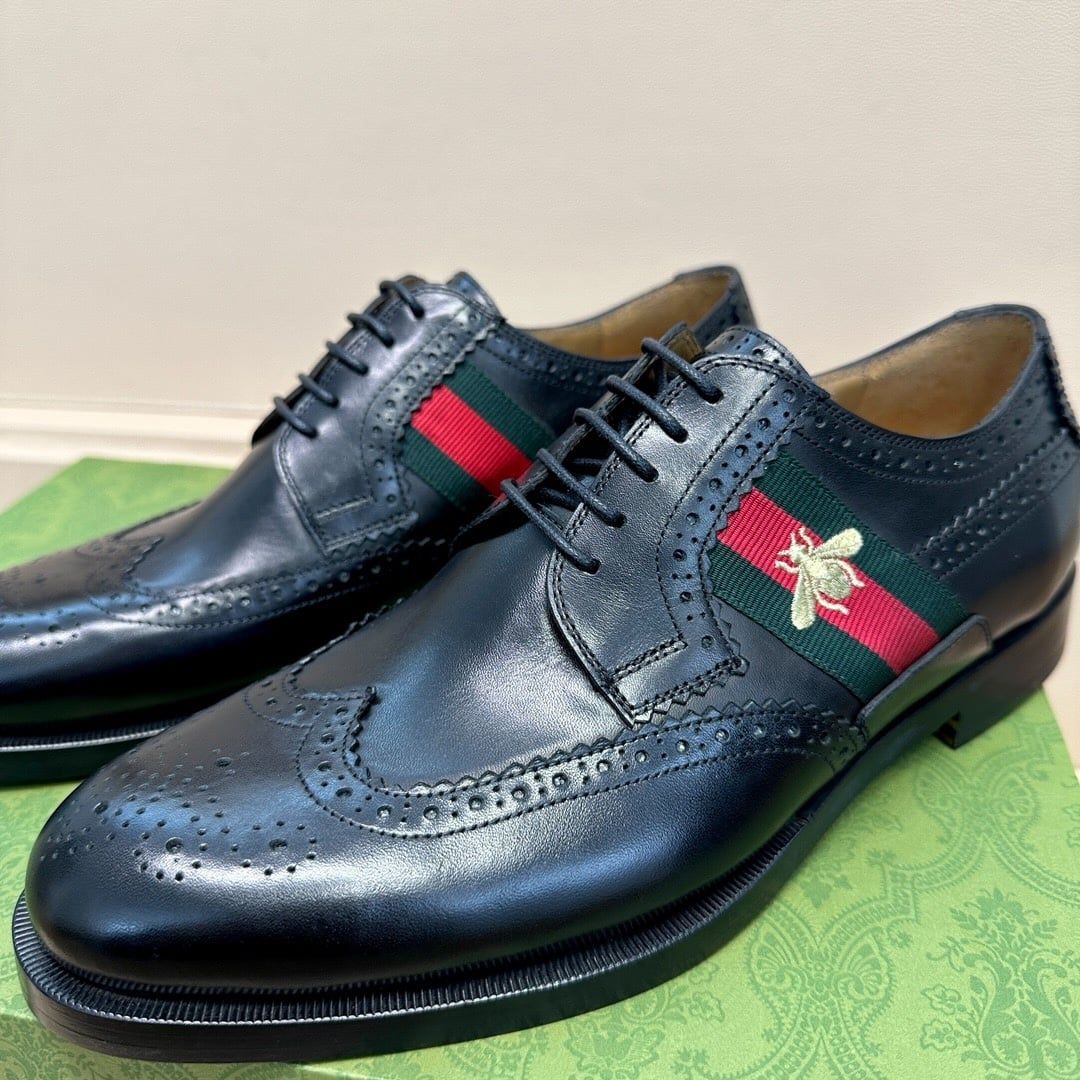 Giày Tây Gucci Oxford Màu đen Mũi Nhọn