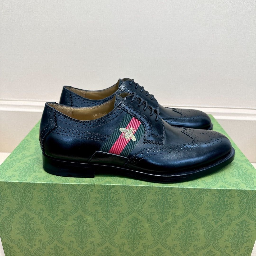 Giày Tây Gucci Oxford Màu đen Mũi Nhọn