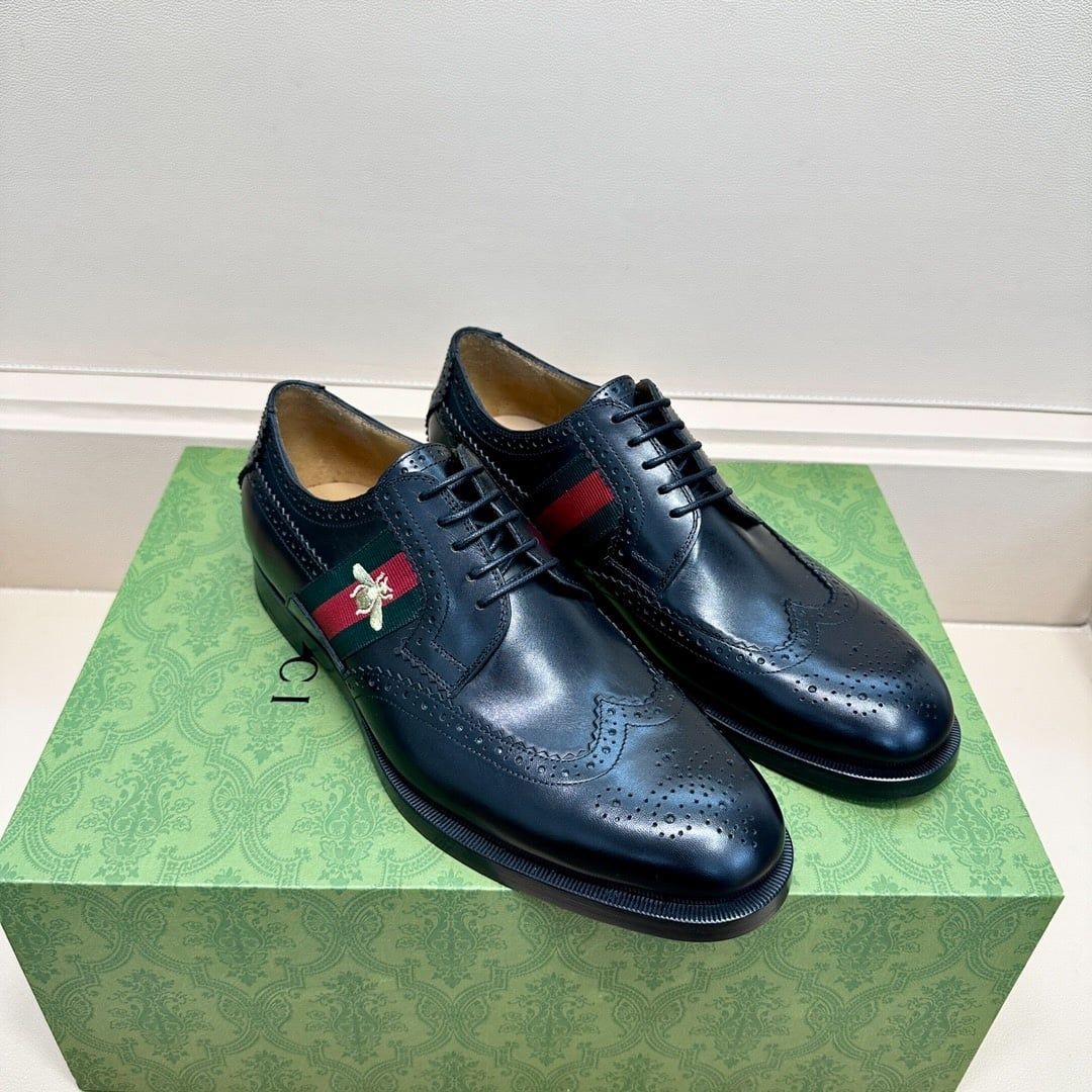 Giày Tây Gucci Oxford Màu đen Mũi Nhọn