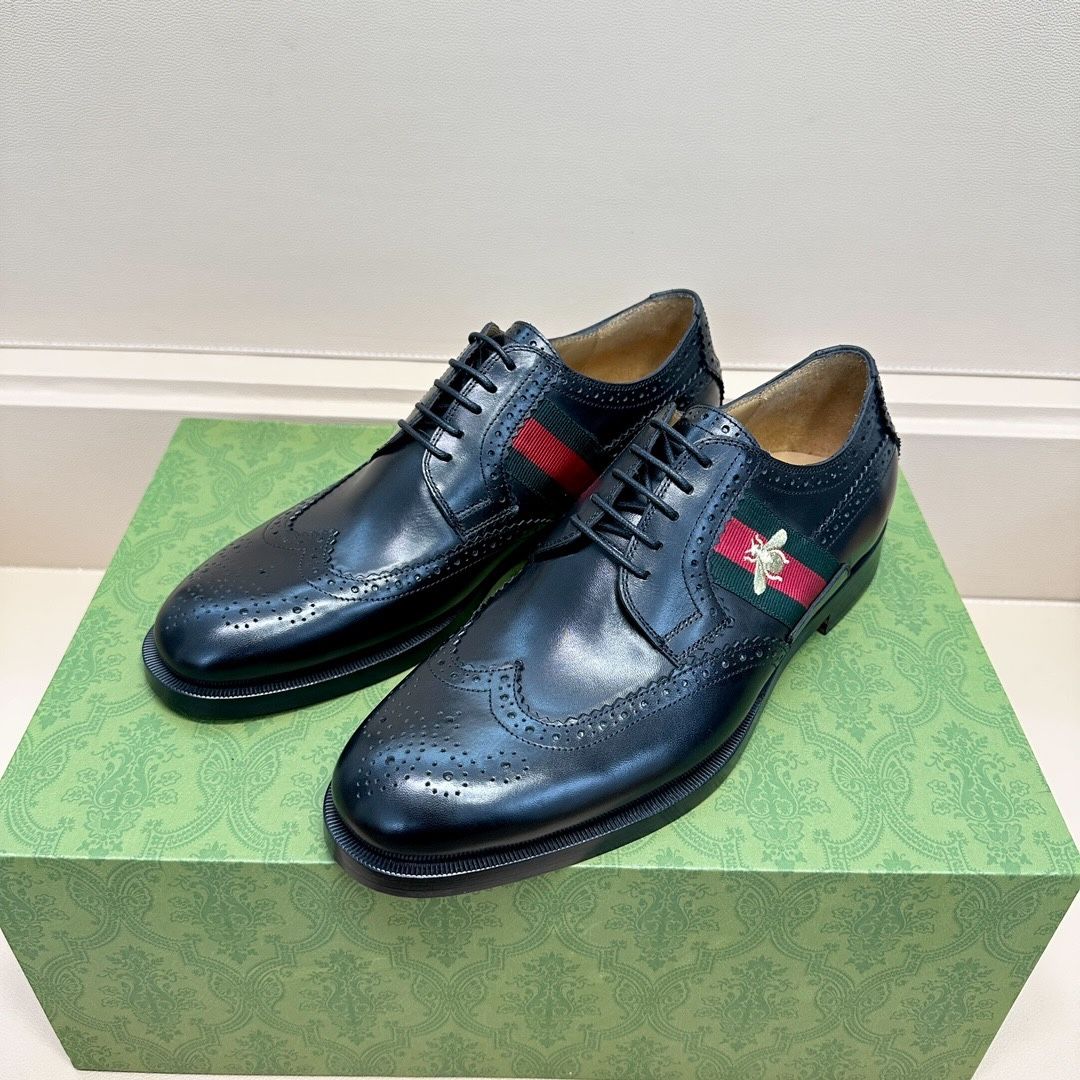 Giày Tây Gucci Oxford Màu đen Mũi Nhọn