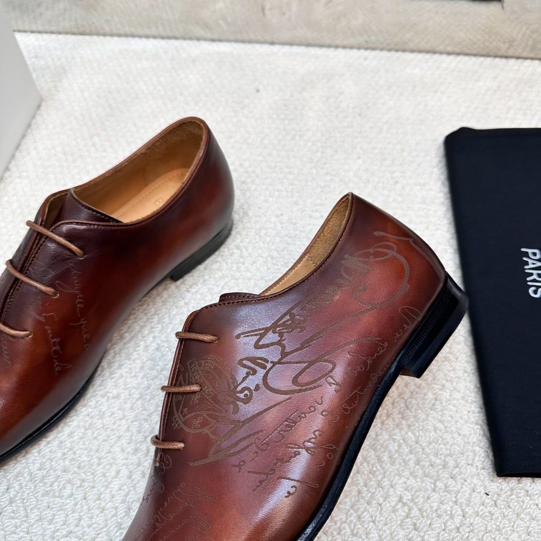 Giày Nâu Da Oxford  buộc dây