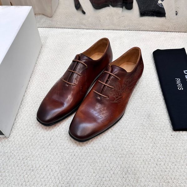 Giày Nâu Da Oxford  buộc dây