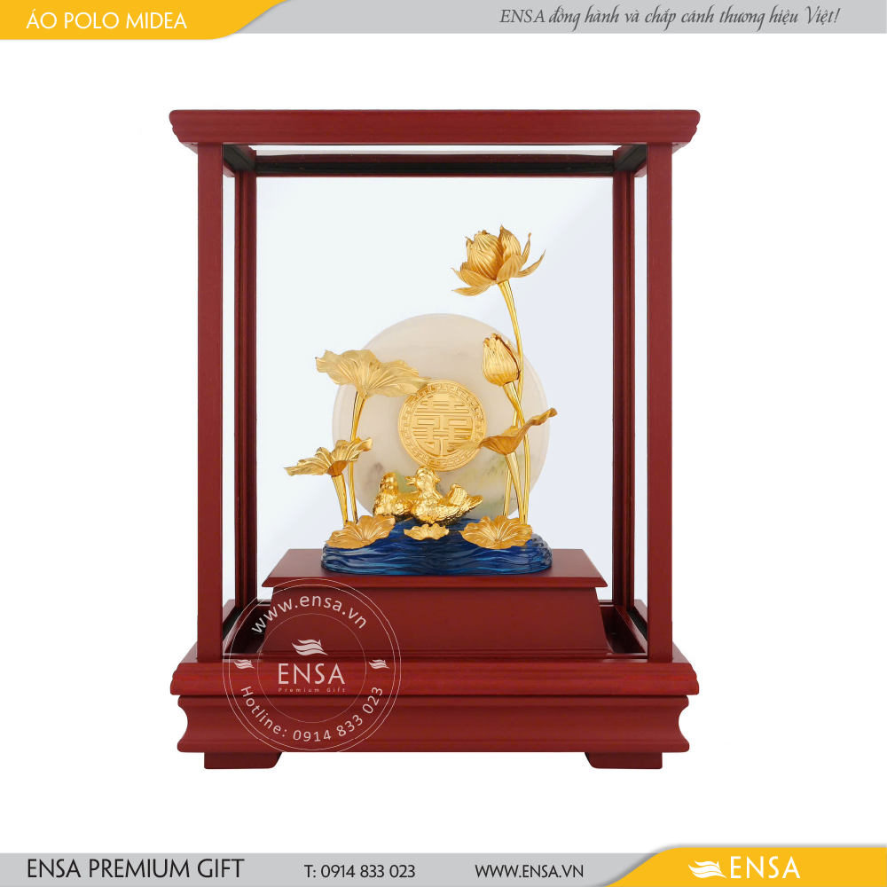  BIỂU TRƯNG HOA SEN MẠ VÀNG 05 