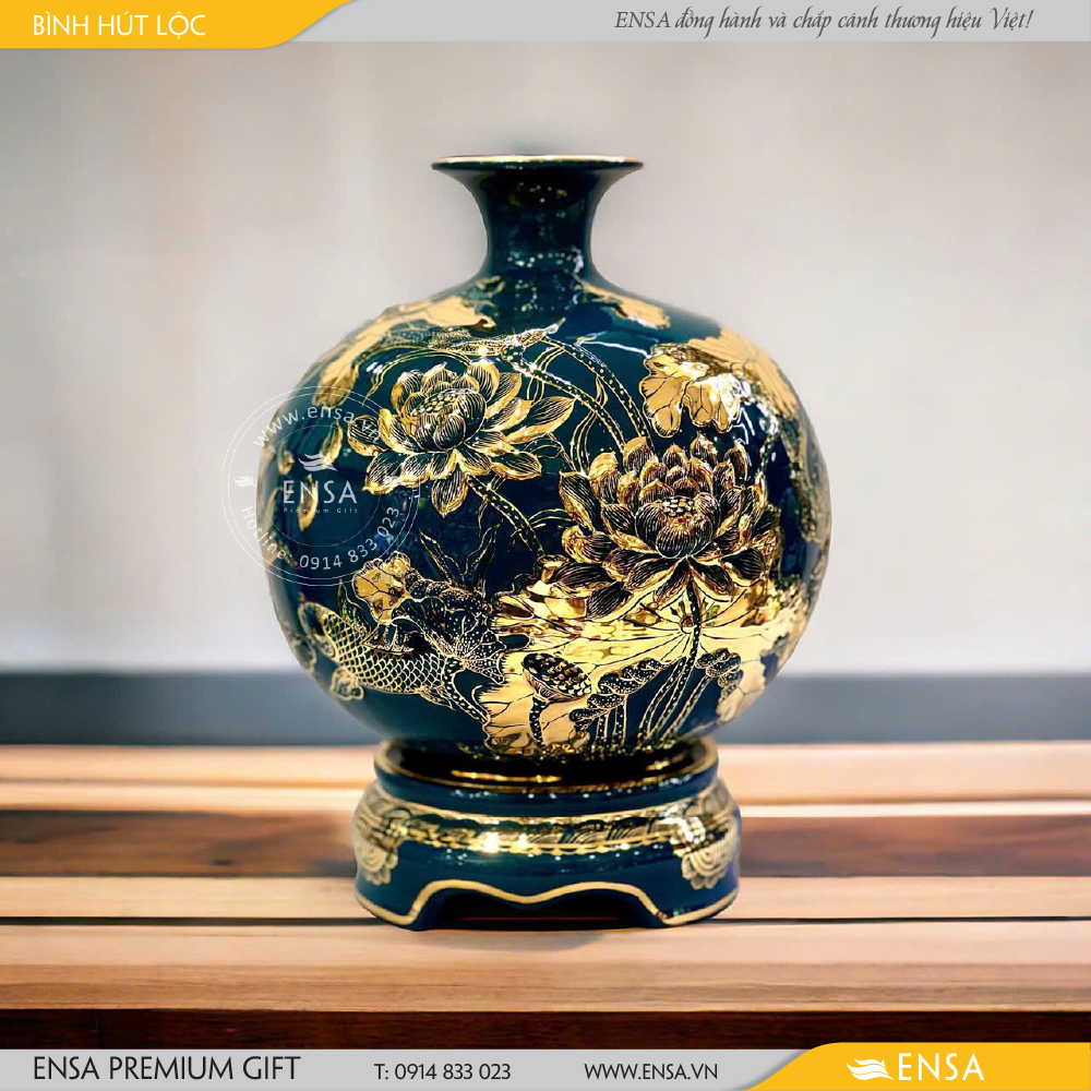  GỐM SỨ KHẢM VÀNG 12 