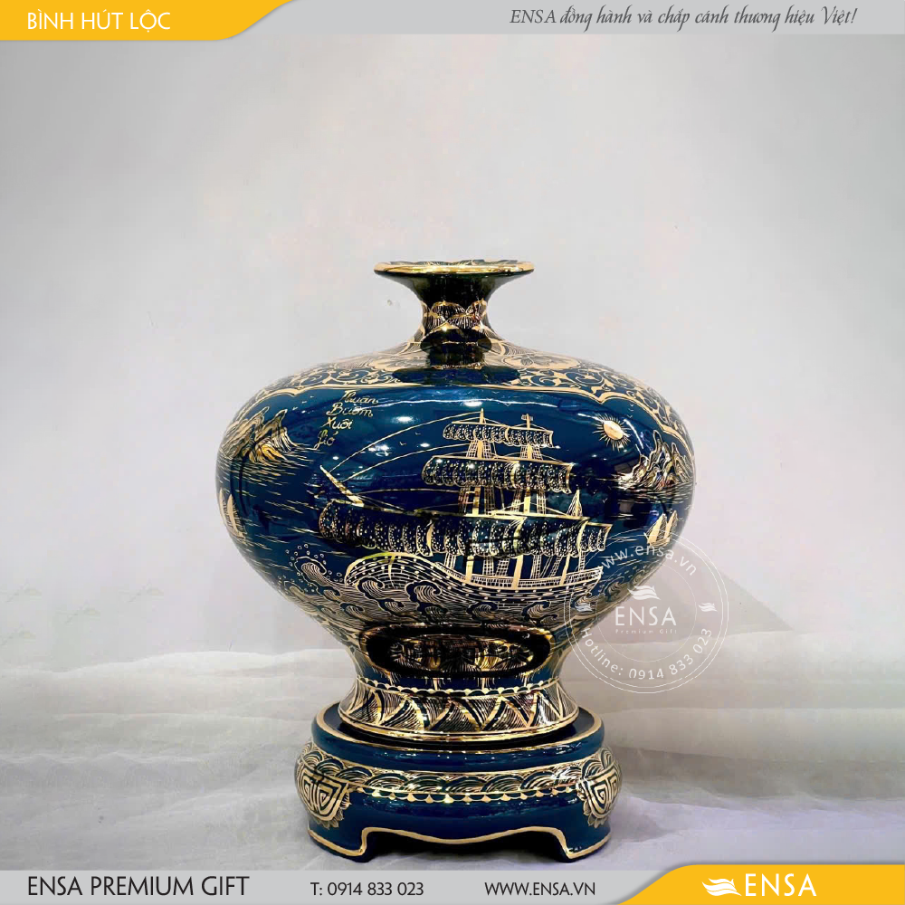  GỐM SỨ KHẢM VÀNG 14 