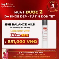 Ishi Balance Milk - 200ml - Sữa rửa mặt cân bằng hệ vi sinh, làm sáng, hỗ trợ ngừa lão hóa, giúp săn da