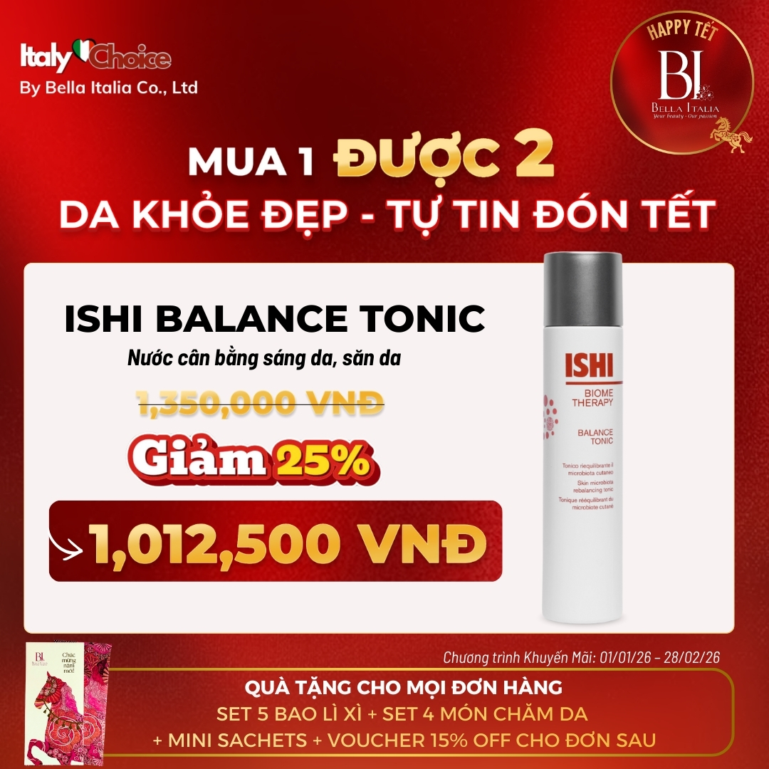Ishi Balance Tonic - 200ml - Nước cân bằng hệ vi sinh, làm sáng, hỗ trợ ngừa lão hóa, giúp săn da