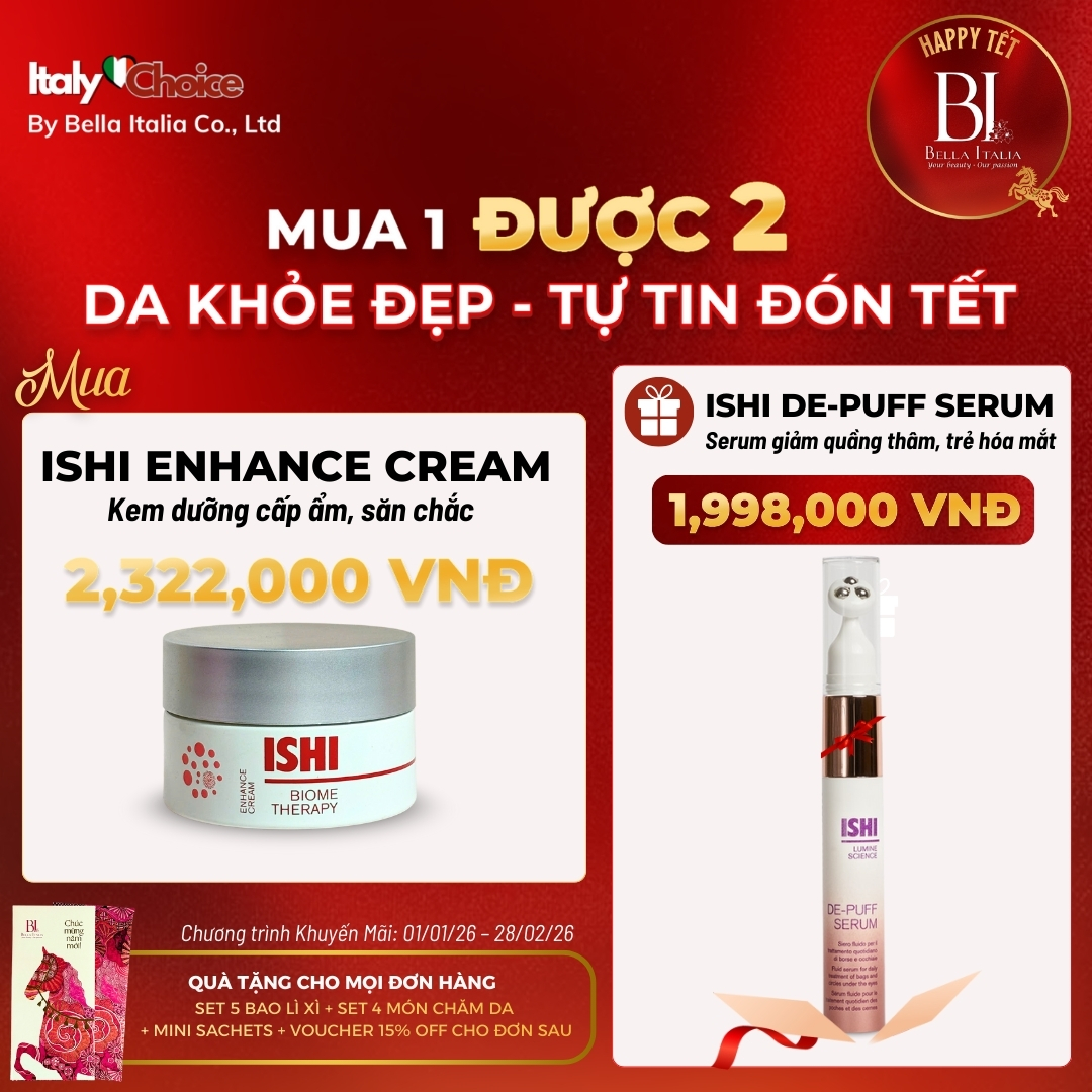 Ishi Enhance cream - 50ml - Kem dưỡng tăng cường, hỗ trợ ngừa lão hóa, làm sáng, săn chắc, cho da mụn, nhạy cảm