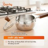 Nồi inox 304 tay cầm gỗ Gooby
