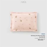 Gối bông chữ nhật màu hồng họa tiết thỏ Nous
