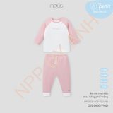 Bộ dài chui đầu màu hồng phối trắng Nous NB3W25-SC3-F02-PM-9M