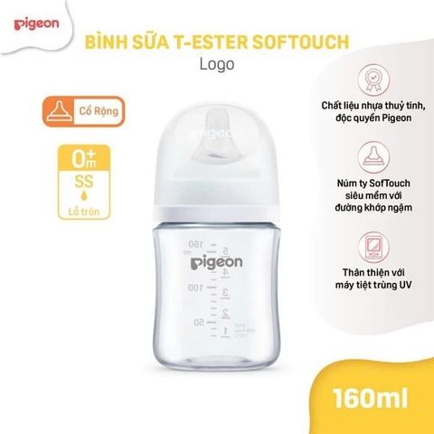 Bình sữa T-ESTER Softouch baby-friendly world Pigeon