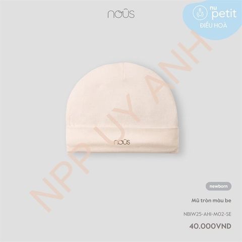 Mũ tròn màu be Nous NB1W25-AH1-M02-SE-NB