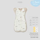 Nhộng chũn màu be họa tiết gấu phối nâu Nous