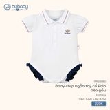 Body chip ngắn tay cổ Polo bèo gấu Bubaby