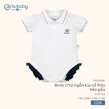 Body chip ngắn tay cổ Polo bèo gấu Bubaby