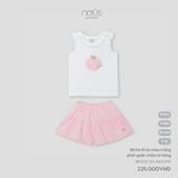 Bộ ba lỗ áo màu trắng phối quần chấm bi hồng Nous NP3S25-SC1-M03-PW-9M