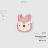 Yếm tạo hình con hươu màu hồng phối be Nous