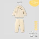 Bộ pyjama dài cài thẳng kẻ ca rô be Nous