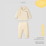 Bộ pyjama dài cài thẳng kẻ ca rô be Nous