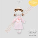 Softtoy bé trai mặc áo dài caro ghi thêu cờ Việt Nam Nous NT7W25-AT8-M01-CA-FS