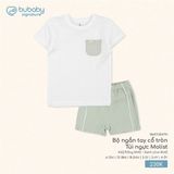 Bộ ngắn tay cổ tròn Túi ngực Molist Bubaby