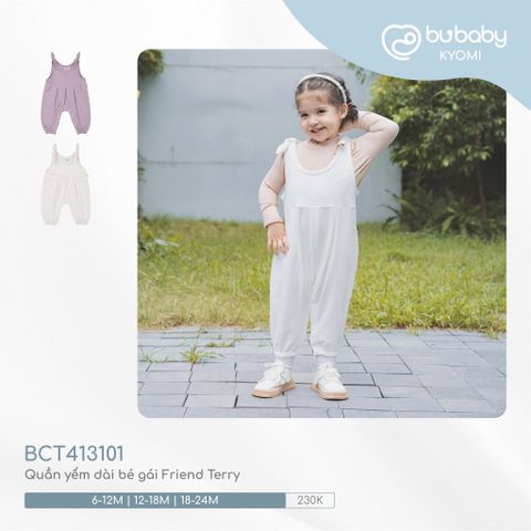 Quần yếm dài bé gái Friend Terry Bubaby BCT413101.M1279B