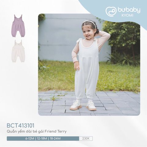 Quần yếm dài bé gái Friend Terry Bubaby BCT413101.M1279B
