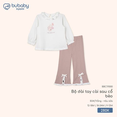 Bộ dài tay cài sau cổ bèo Bubaby
