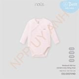 Bodysuit dài tay cài lệch màu hồng nhạt Nous NB2W25-TB3-F01-SM-0M