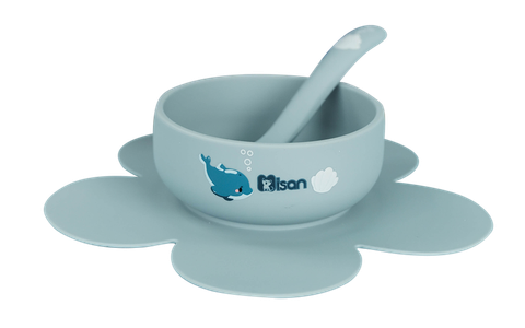 Bộ bát hoa và thìa silicone Arla baby&Me